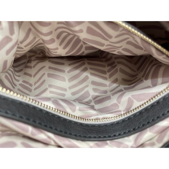 Miztique Black Vegan Leather Messenger Hobo Saddle Bag Crossbody Purse - Picture 15 of 16